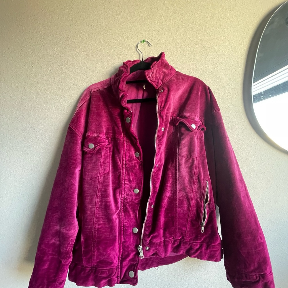 Free People - velvet oversized jacket - SIZE M